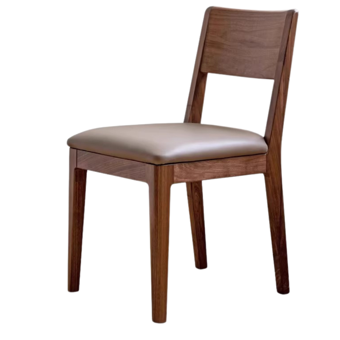 Black Walnut, Ash, Oak, Beech Solid wood, Solid RubberWood - Dining Chair Modern 4 pcs set