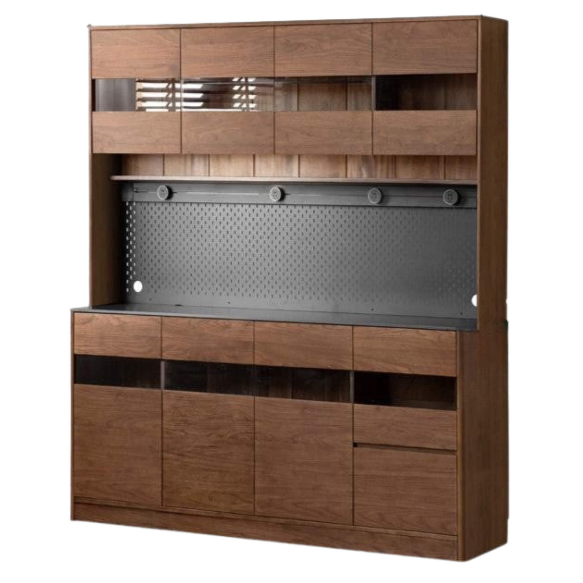 Black Walnut Solid Wood Rock Board Dining Sideboard