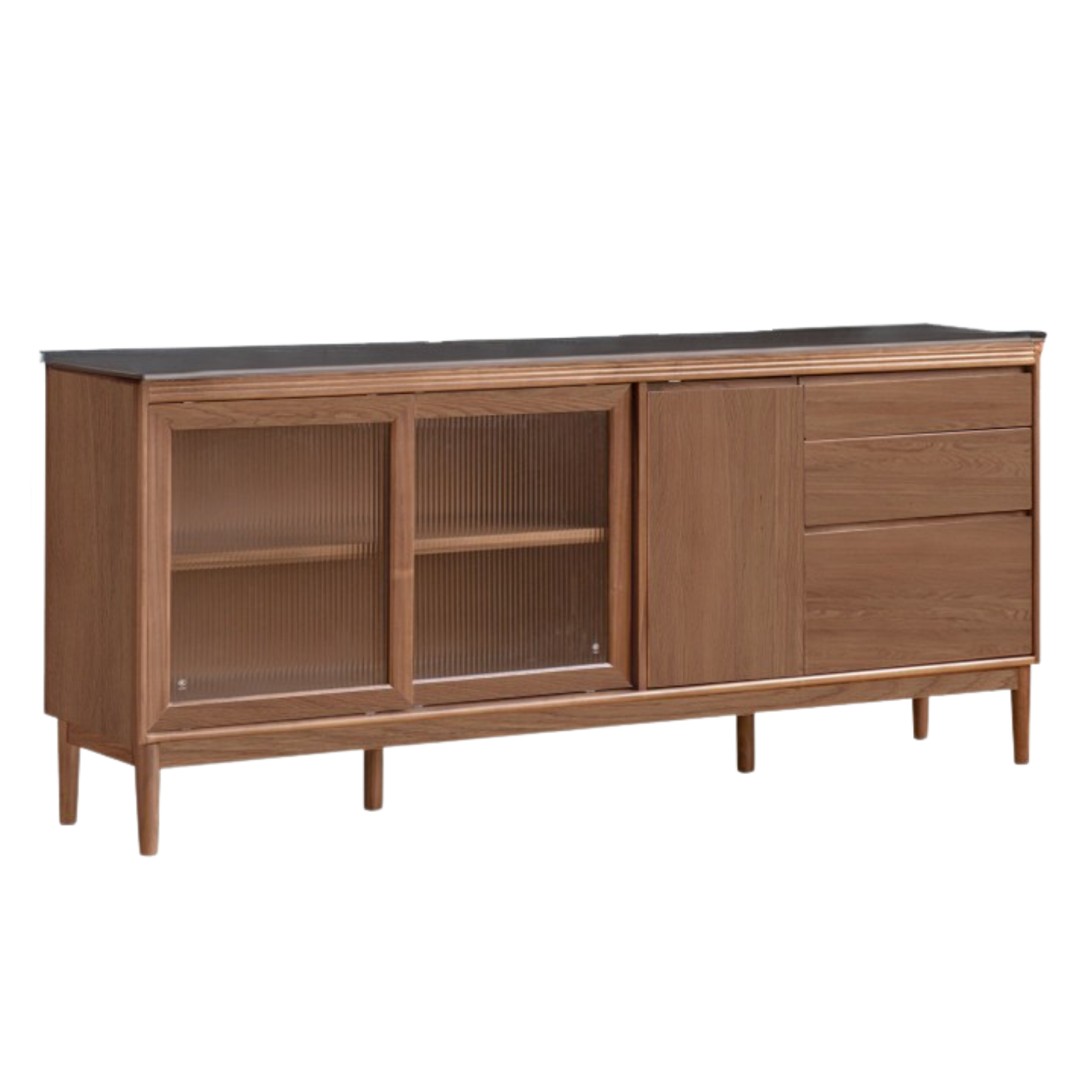 Black Walnut, Oak, Sandalwood, Ash, White Ash Solid Wood Rock Board Sideboard