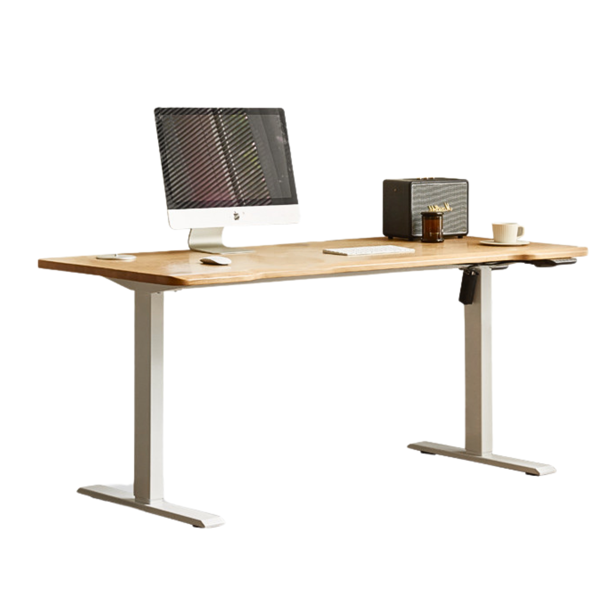 Cherry, Ash, Black Walnut Solid Wood Electric Lift Standing Desk