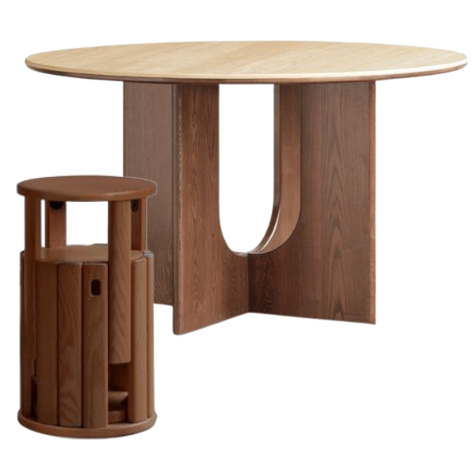 Ash Solid Wood Vintage Style Dining Table