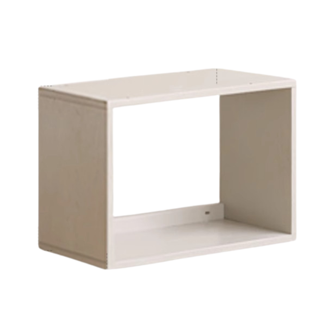 Oak Solid Wood Bookshelf Storage Rack Cream Style Full Wall Cabinet