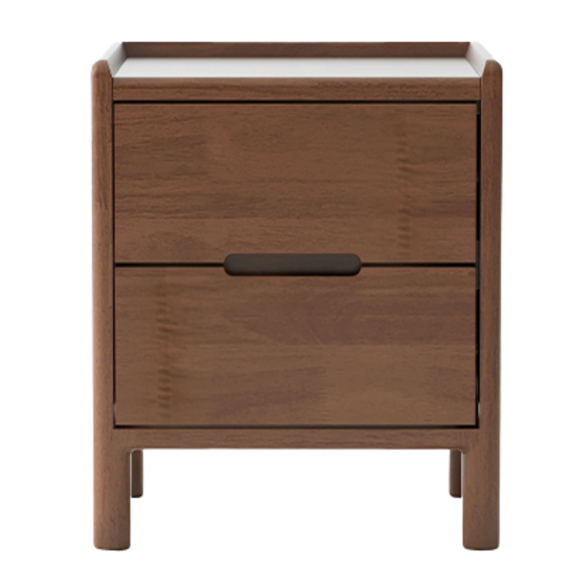 Oak Solid Wood, Solid Rubberwood Nordic Style Nightstand