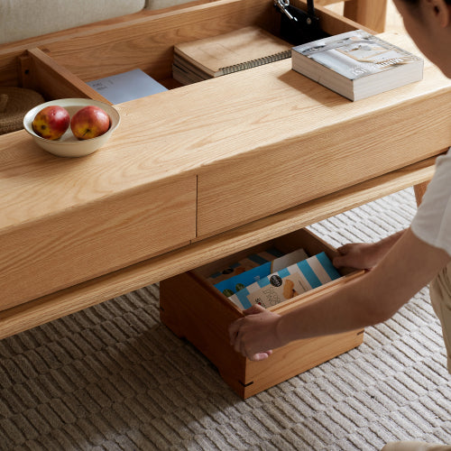Oak Solid Wood Elevating Coffee Table