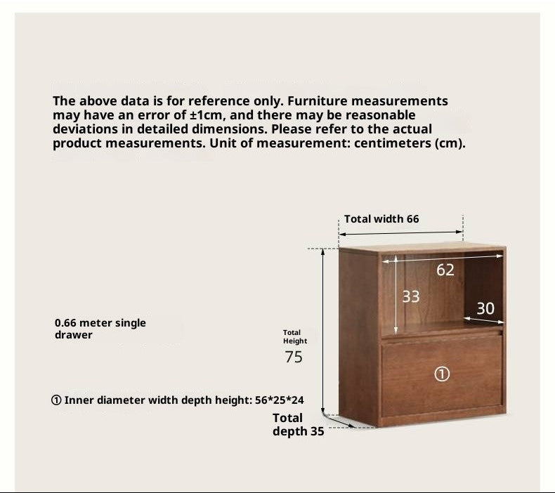 Solid Rubberwood Wall-Mounted Combination Bookcase