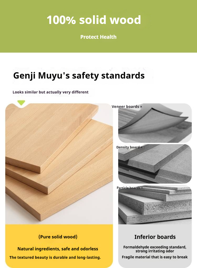 Rubberwood Solid Wood Children's Loft Bed