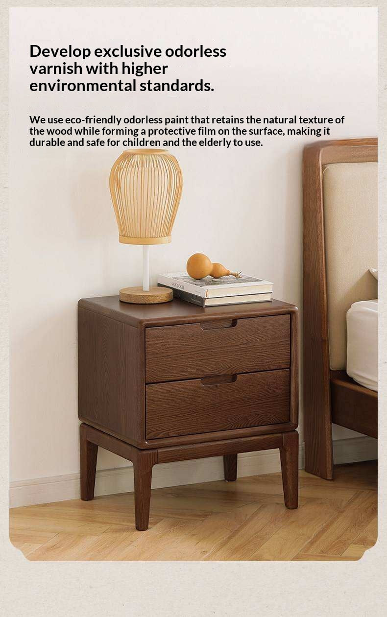 Ash Solid Wood Modern Nordic Style Nightstand