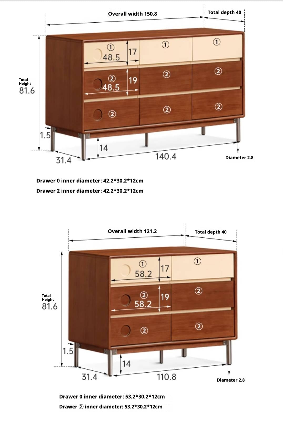 Tulipwood , Cherry Solid Wood Antique Style Drawer