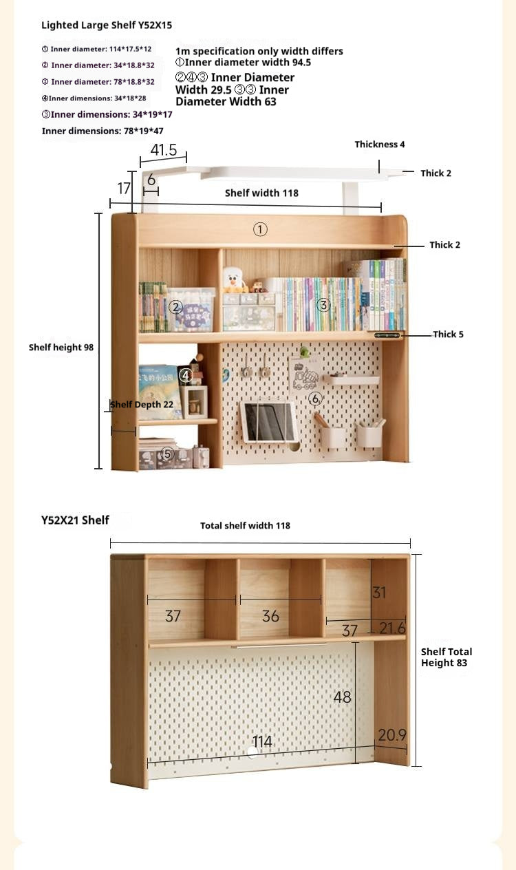 Beech Solid Wood Children's Desk With Adjustable Height