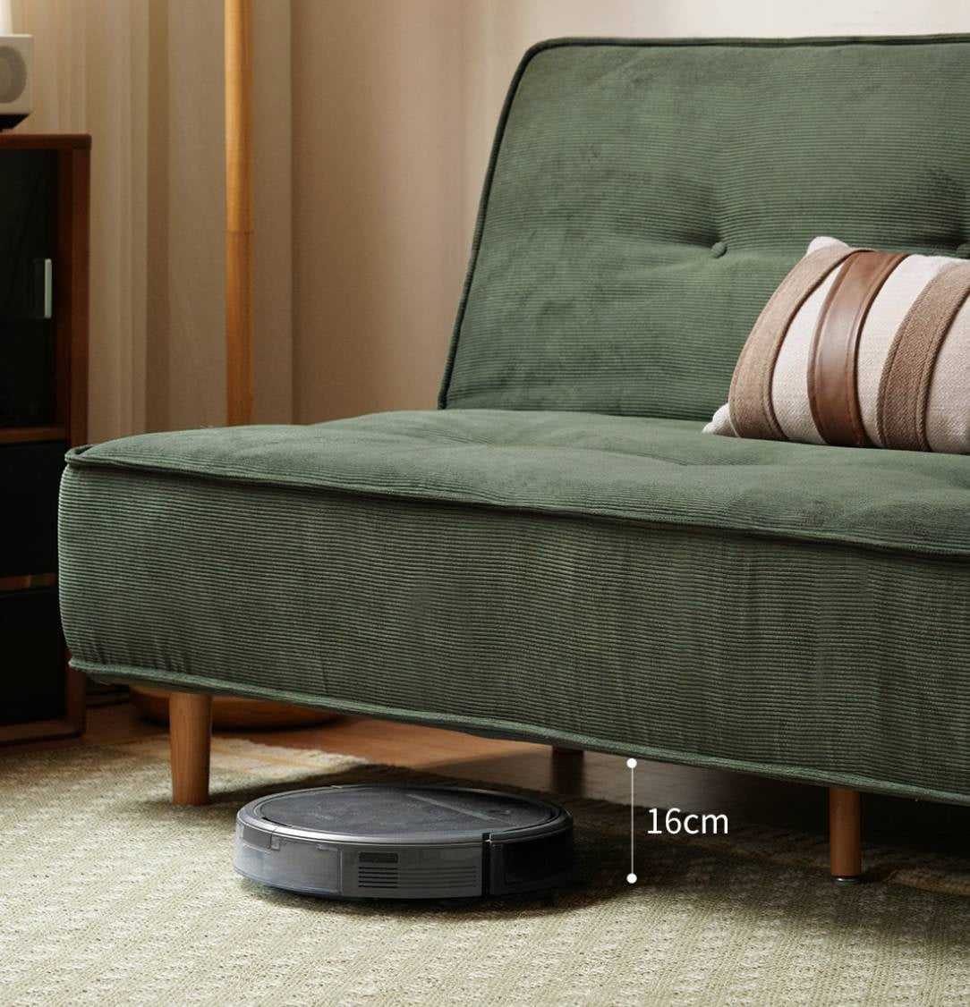 Armless Corduroy Futon Sofa Bed with Adjustable Backrest