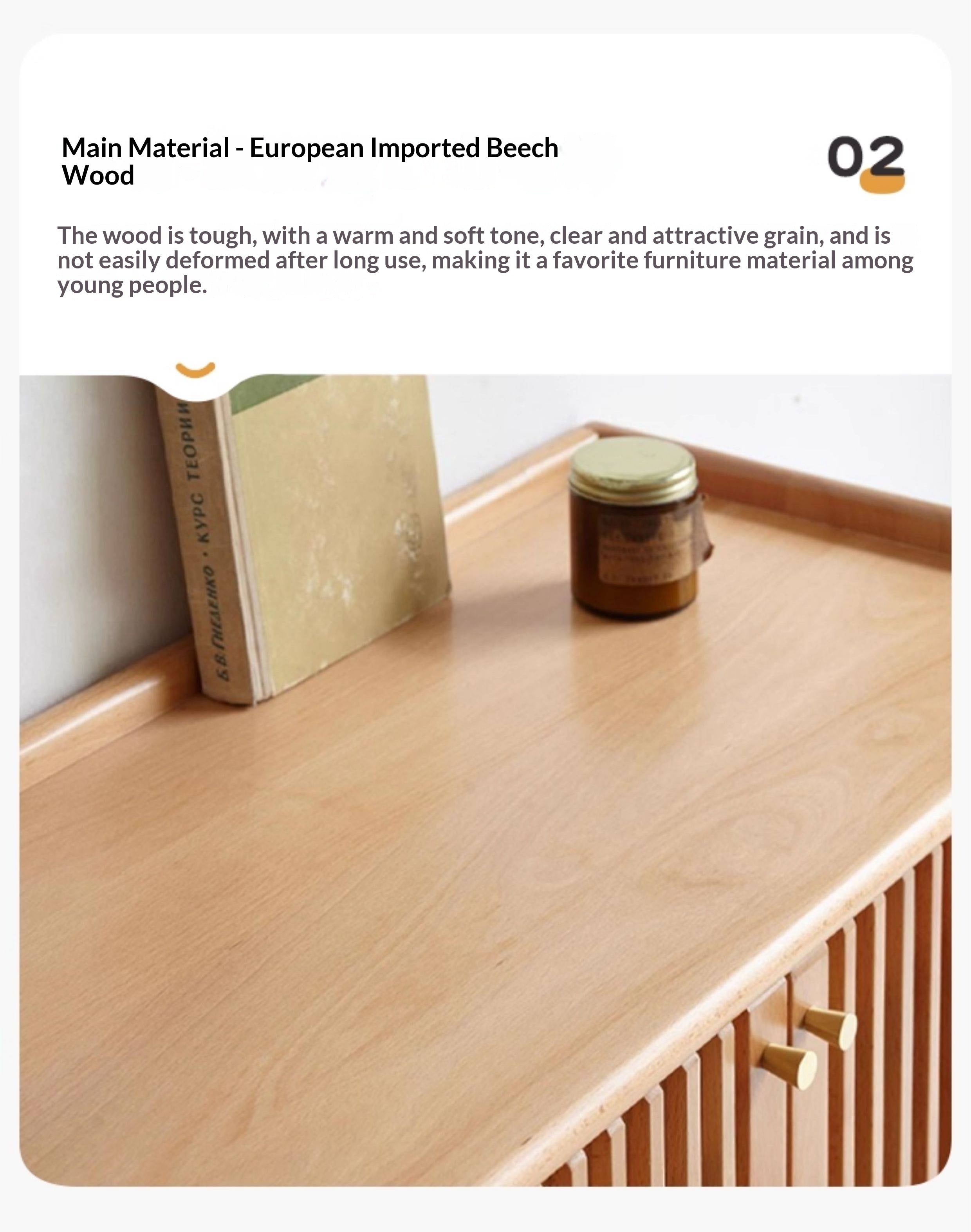 Beech Solid Wood Modern Shoe Cabinet