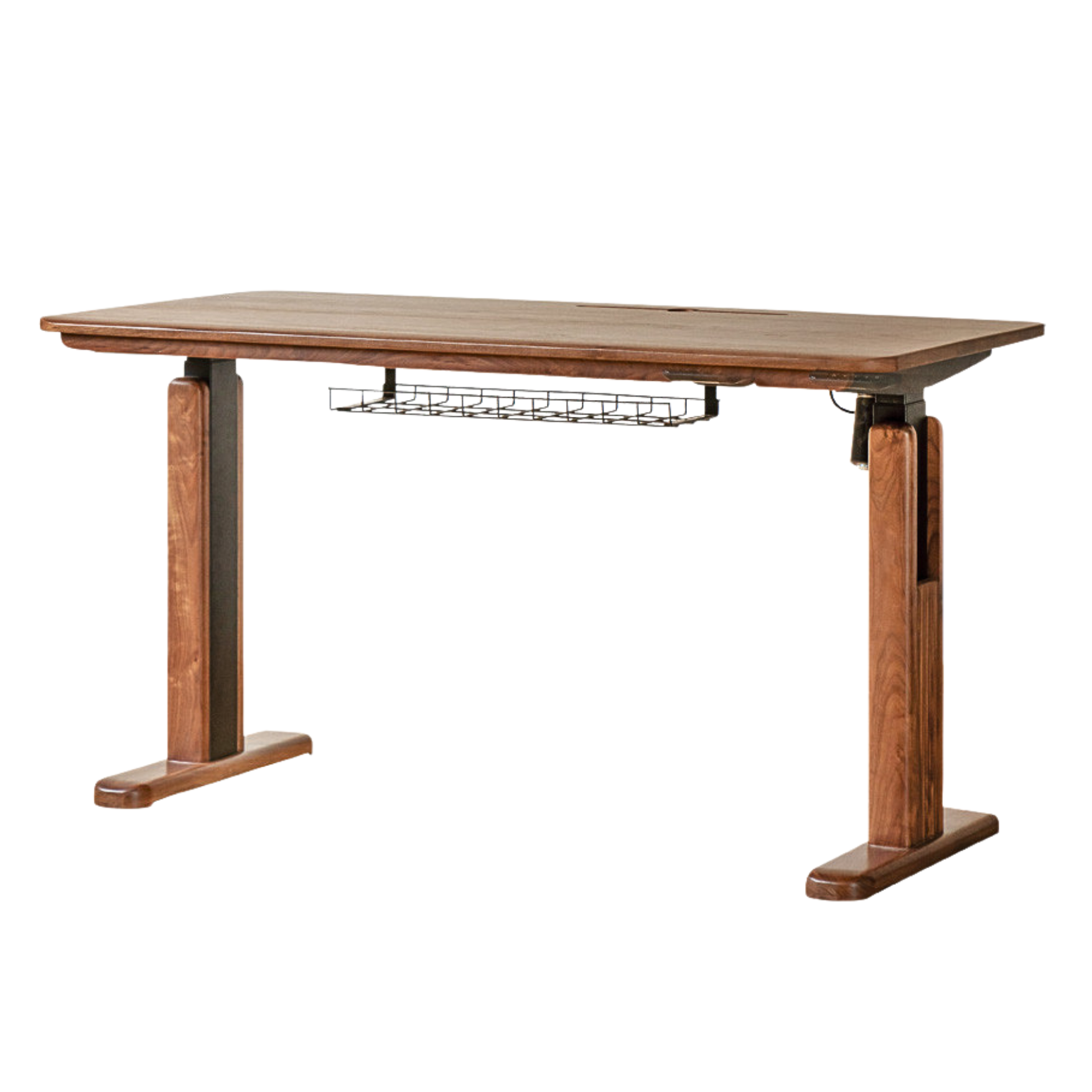 Black Walnut, Oak, Sandalwood, Ash Solid Wood Electric Elevating Desk