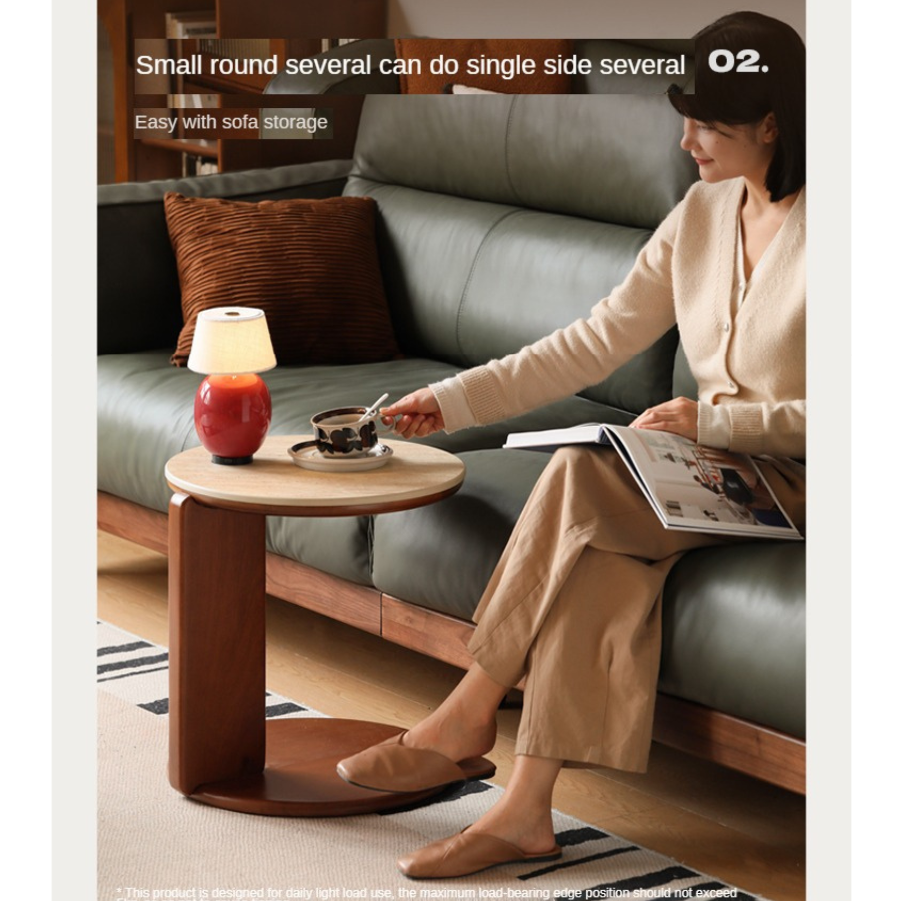 Poplar Solid Wood Medieval Style Rock Plate Coffee Table