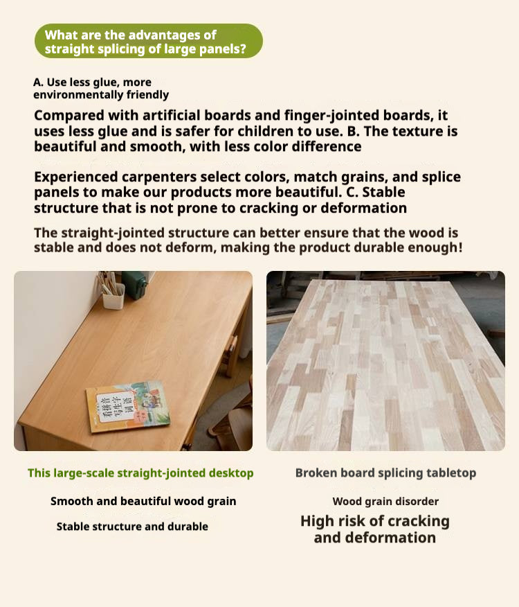 Beech Solid Wood Children's Study Table.