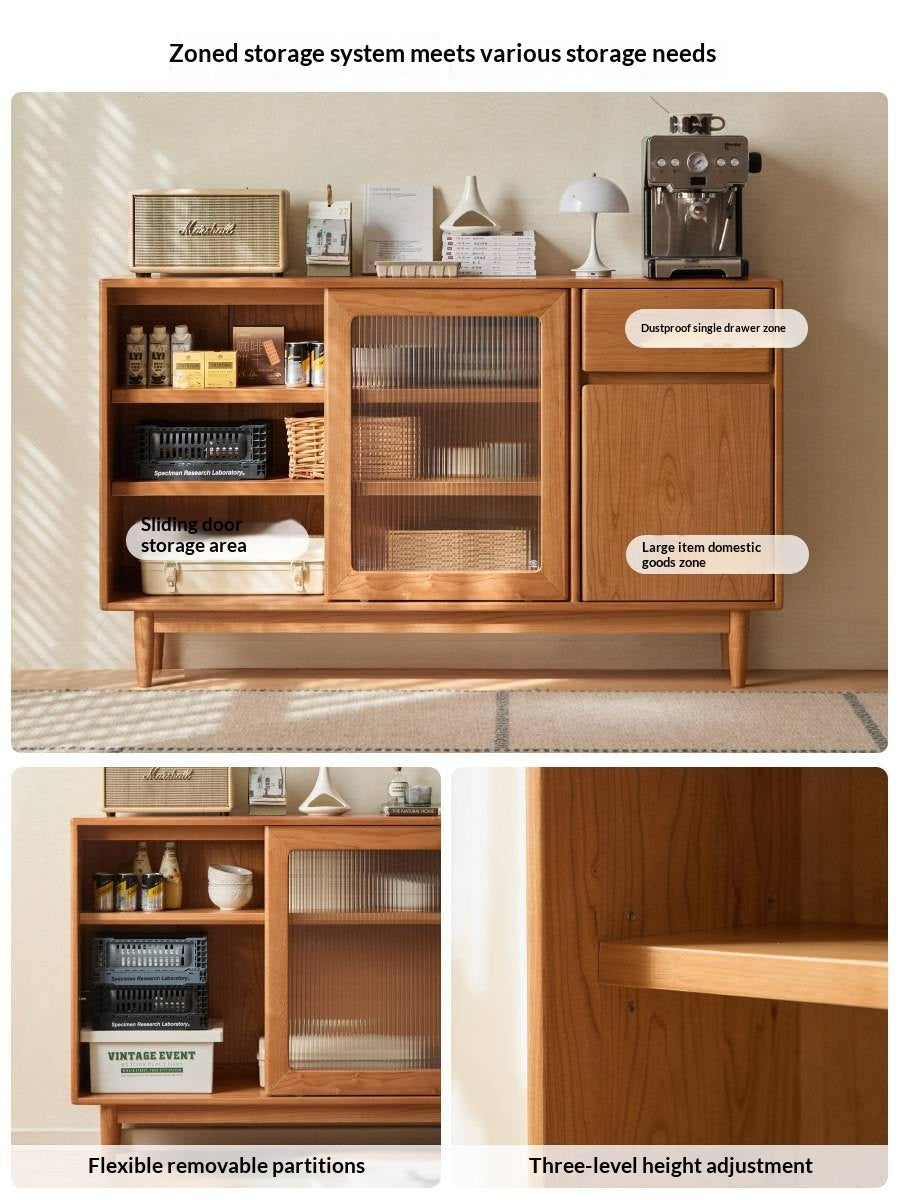 Cherry Solid Wood Ultra-thin Sideboard