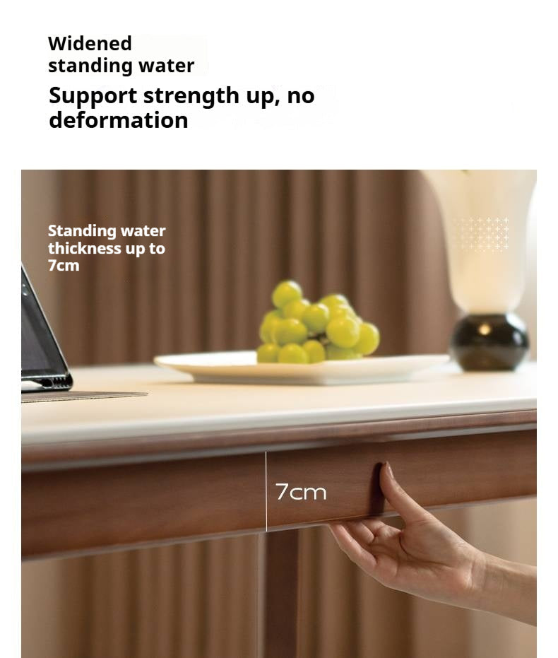 Beech Solid Wood Rock Board Dining Table