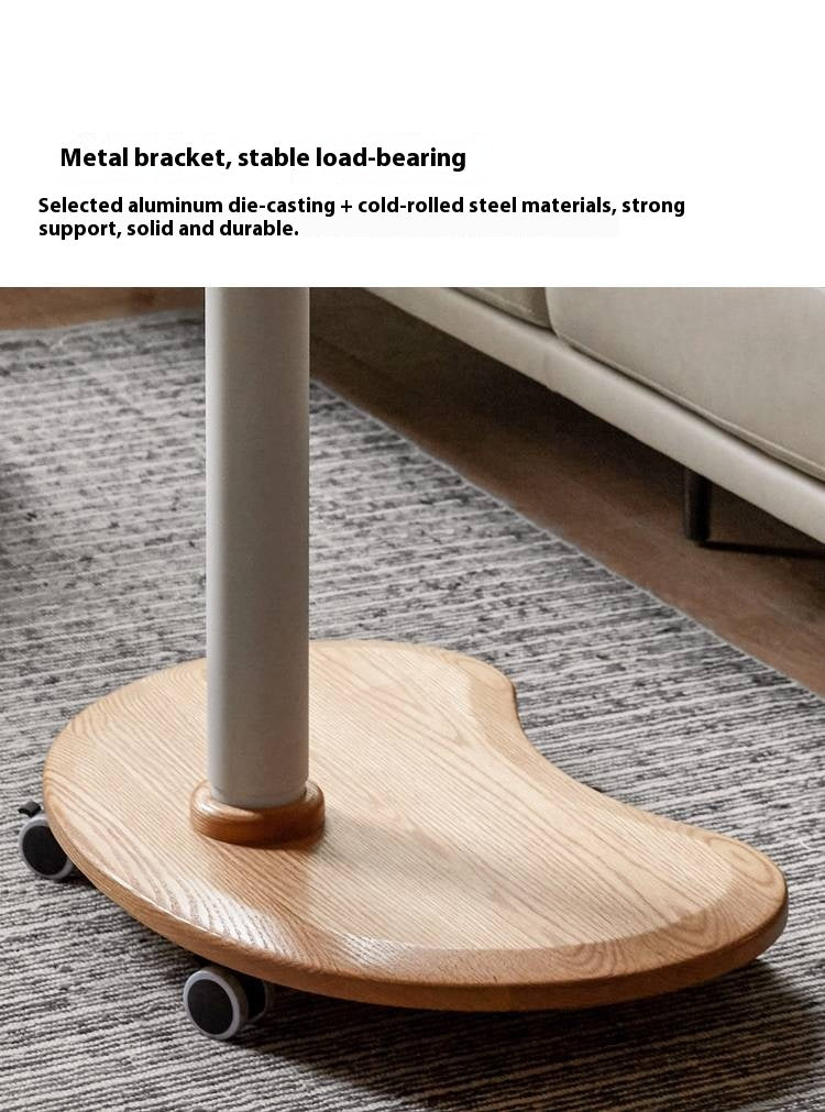 Oak Solid Wood Mobile Standing Desk