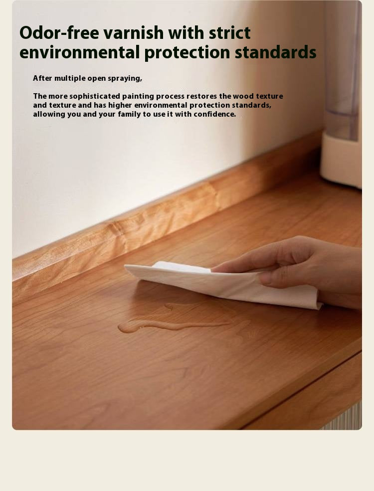 Cherry, Ash Solid Wood Ancient Style Ultra Thin Sideboard