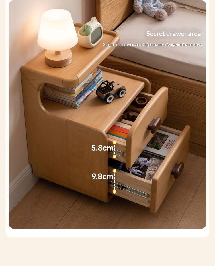 Beech Solid Wood Children's Nightstand Modern Minimalist