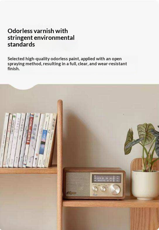 Oak Solid Wood Floor-Standing Bookshelf