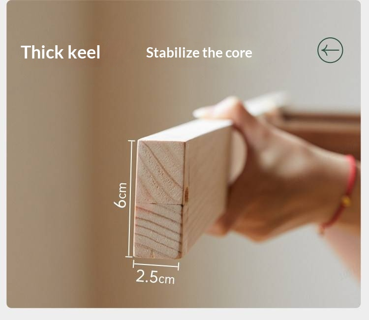 Oak Solid Wood Bed — Modern Minimalist Style with Genuine Leather and Floating Design