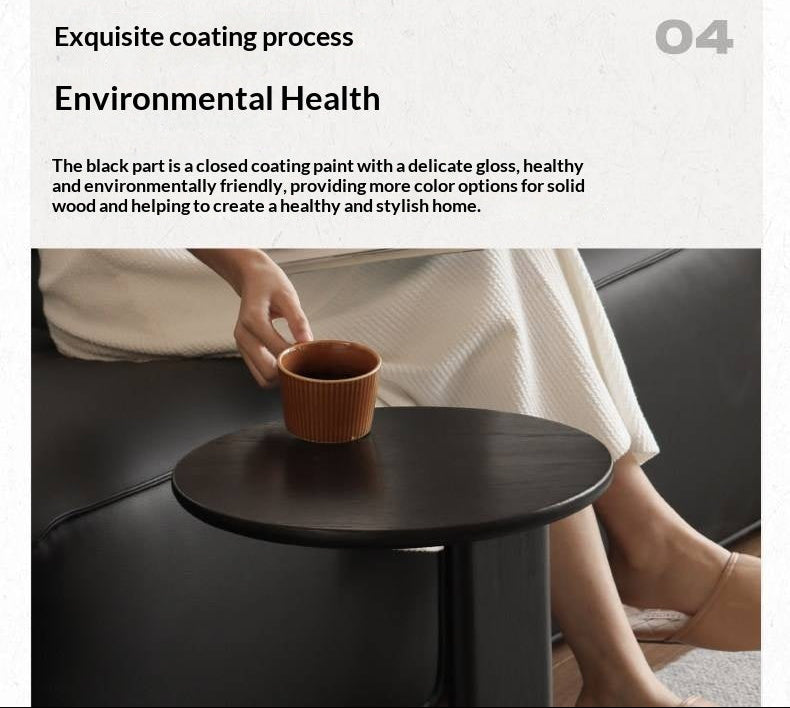 Ash Solid Wood Nordic Aesthetic Top Slab Coffee Table