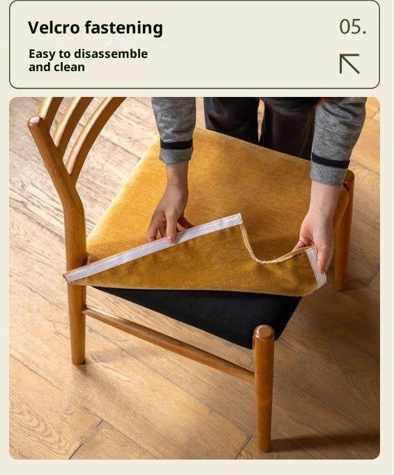 Set 4 pcs Cherry, Ash Solid Wood Artistic Retro Style Dining Chair