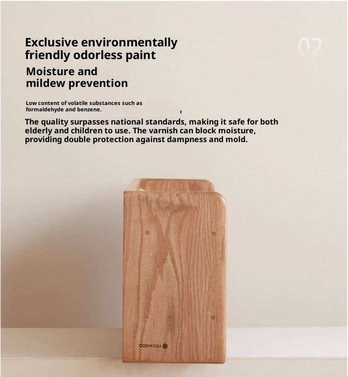 Oak Solid Wood Wall-Mounted Modern Cabinet