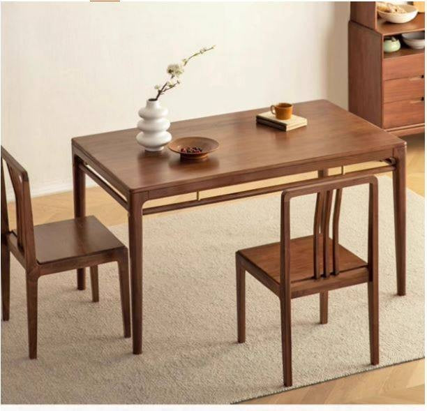 Black Walnut Solid Wood Rectangular Dining Table