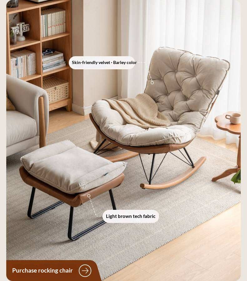 Oak Solid Wood, Fabric Sofa Footstool, Changing Stool