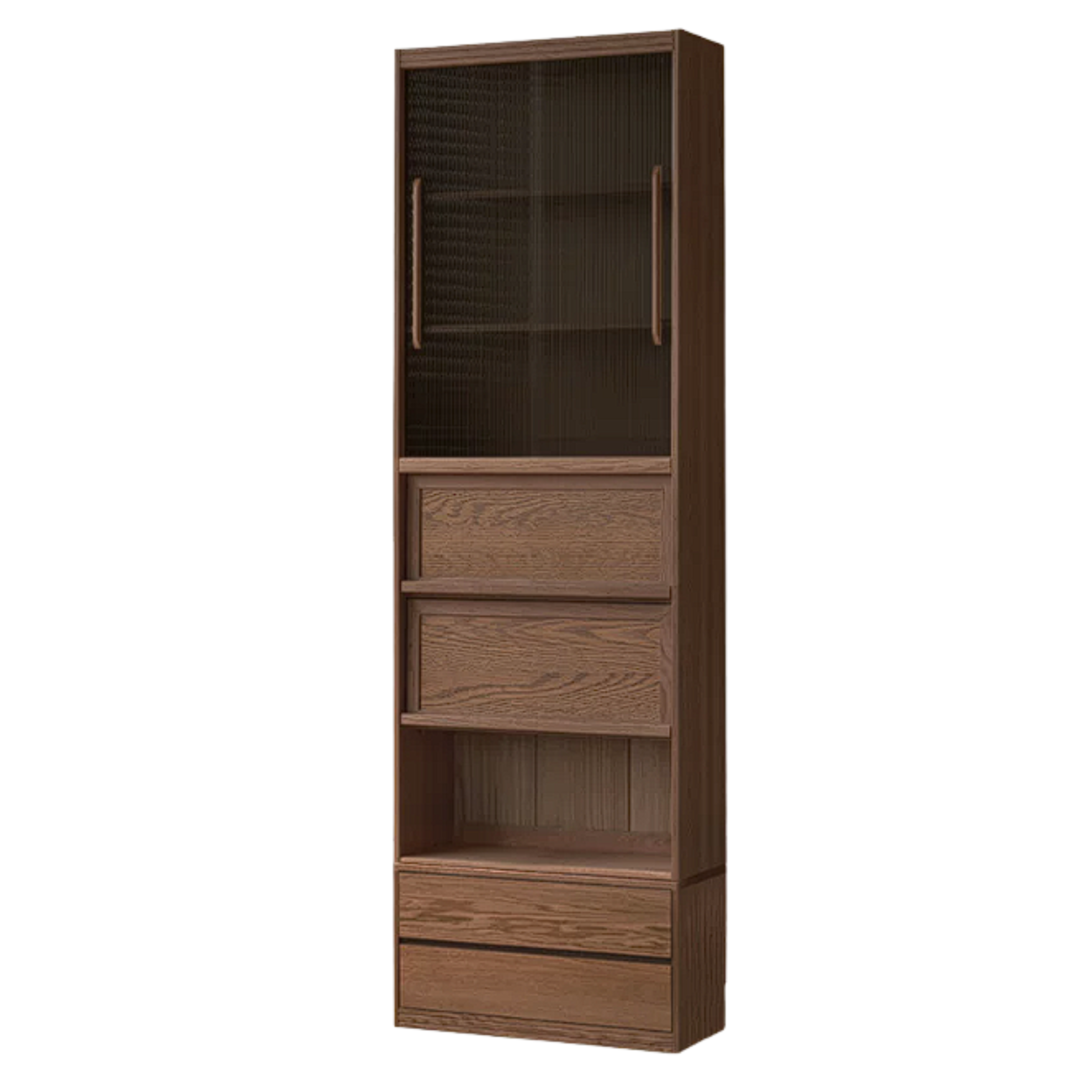 Sandalwood, Oak, Ash Solid Wood Combination Bookcase