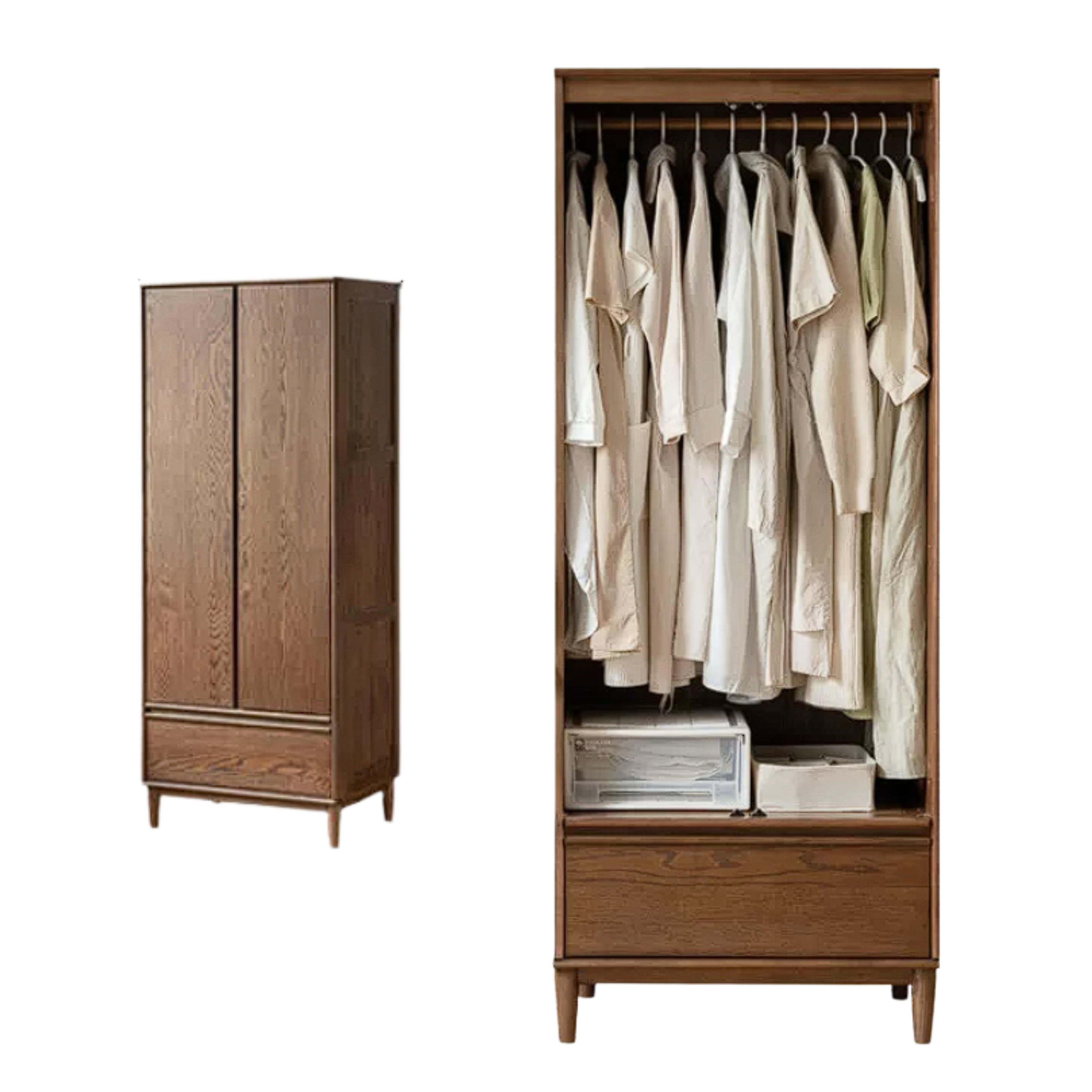 Oak Solid Wood Modern Off-Floor Wardrobe