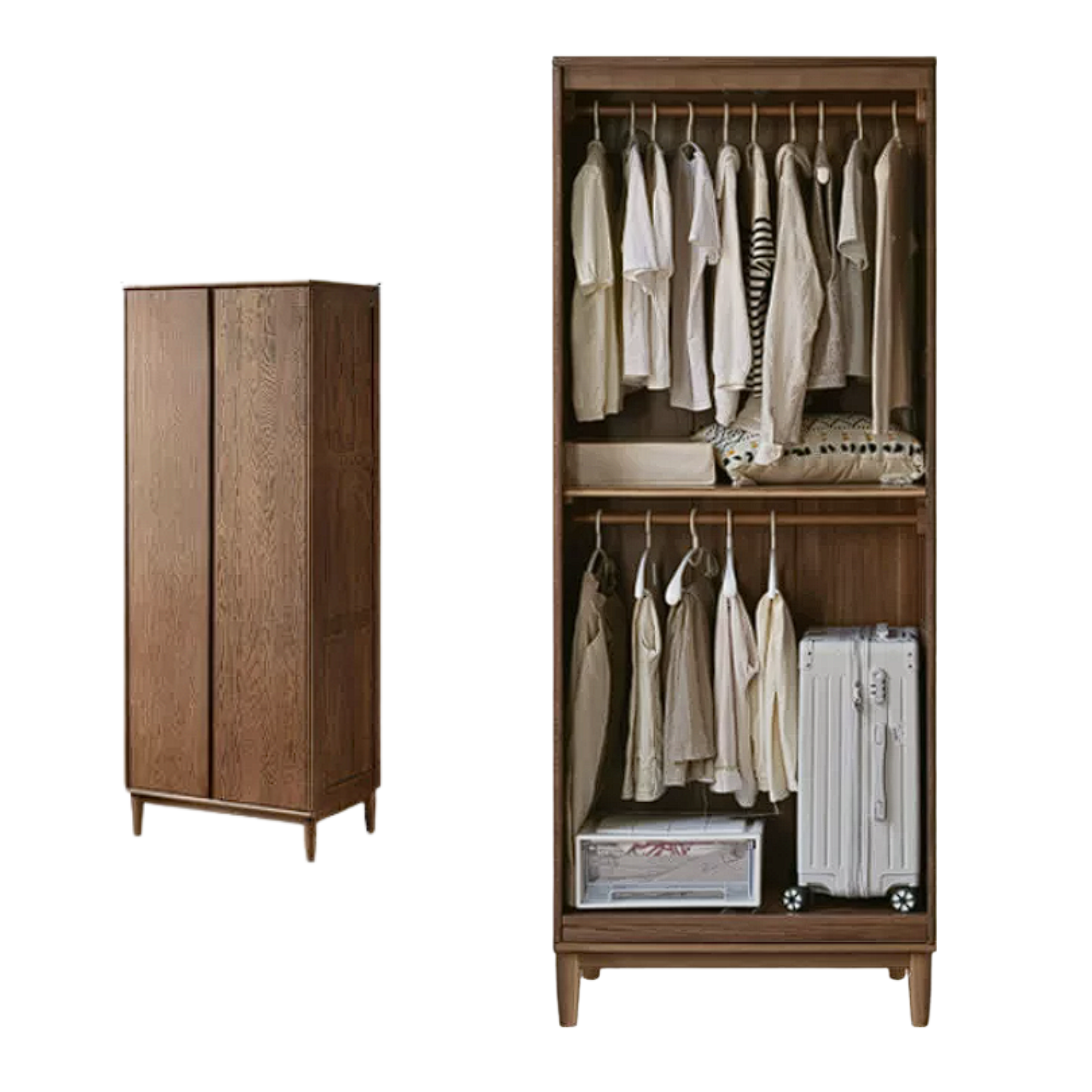 Oak Solid Wood Modern Off-Floor Wardrobe