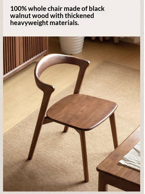 Black Walnut, Ash Solid Wood Dining Chair