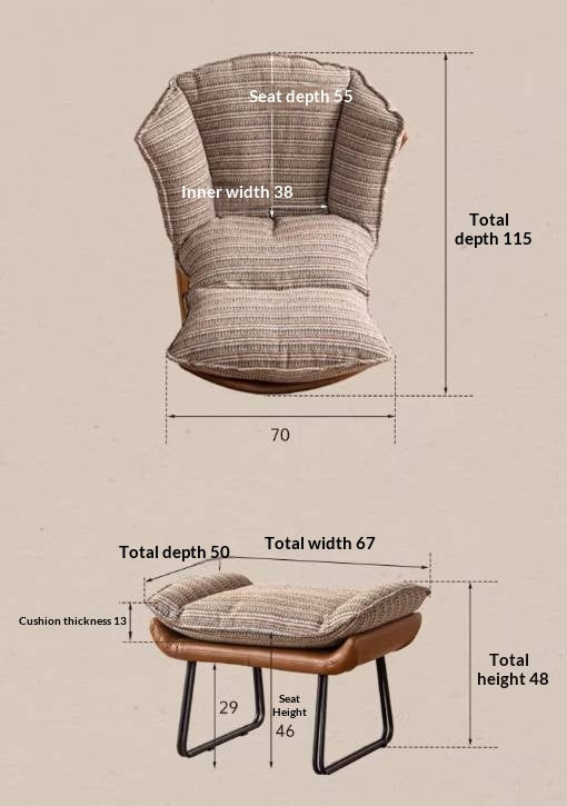Egg Shell Lounge Chair with Rocking Base, Upholstered Cocoon Accent Chair Beech Legs