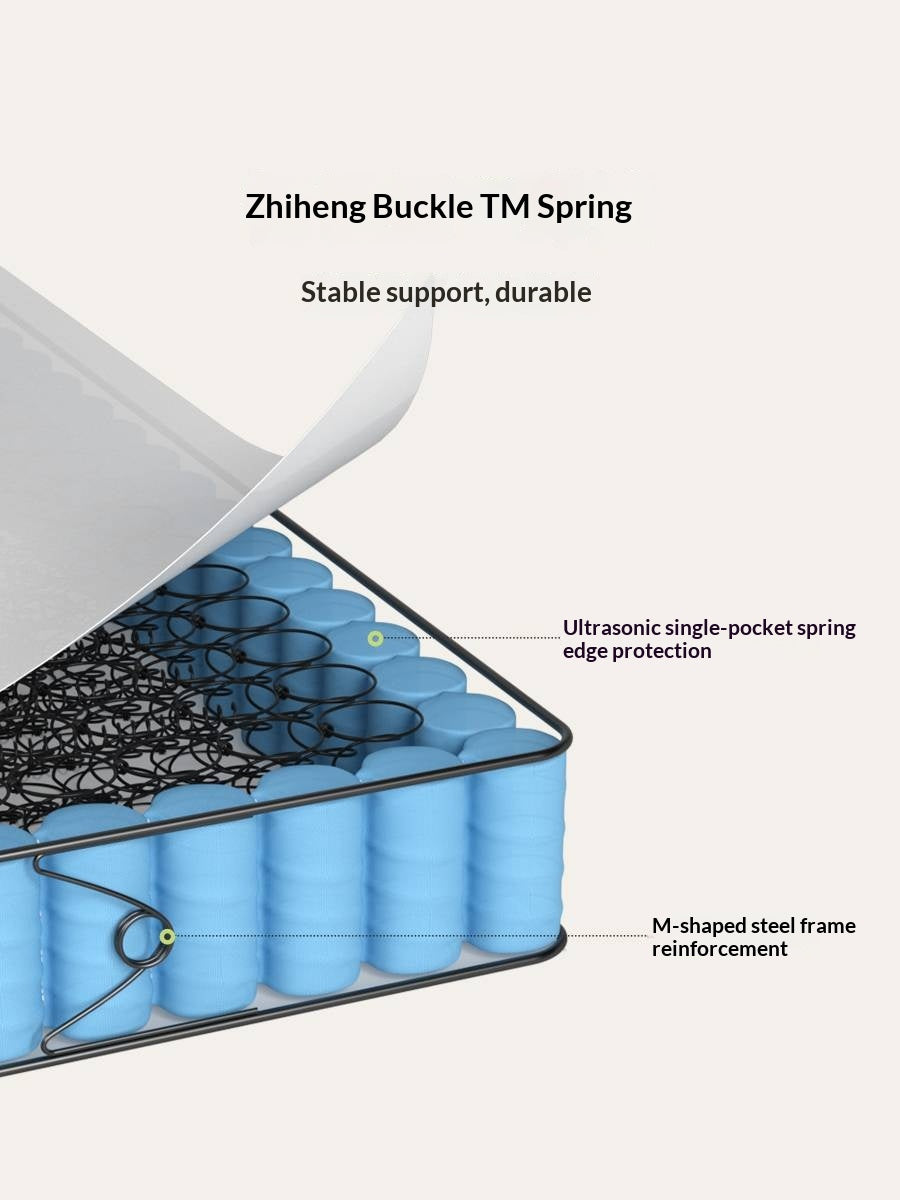 Zero-Glue Mattress: Customizable Home Mattress With Natural Coconut Fiber, Orthopedic Support, Firm Spring Base, And Latex Soft Layer, Dimensions: 22 cm, 23 cm 24 cm