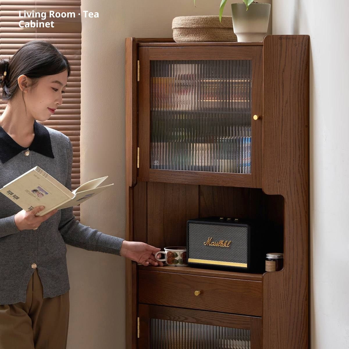 Oak Solid Wood Corner Buffet
