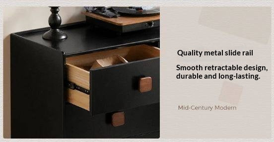 Rubberwood Solid Wood Antique-Style Bedroom Drawer cabinet