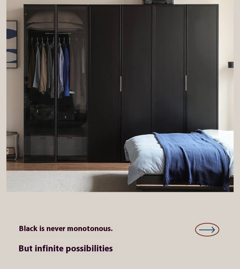 Pine Solid Wood Modern Wardrobe with Light.