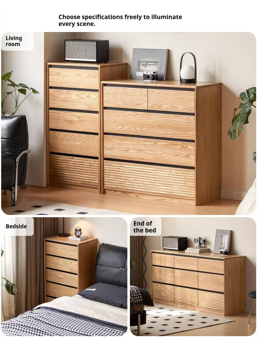 Oak Solid Wood Modern Minimalist Chest of Drawers