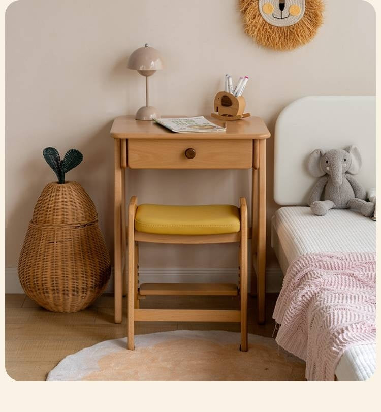 Beech Solid Wood Children's Study Writing Desk.