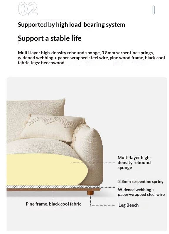 Fabric Wabi-Sabi Inspired Bouclé Sofa