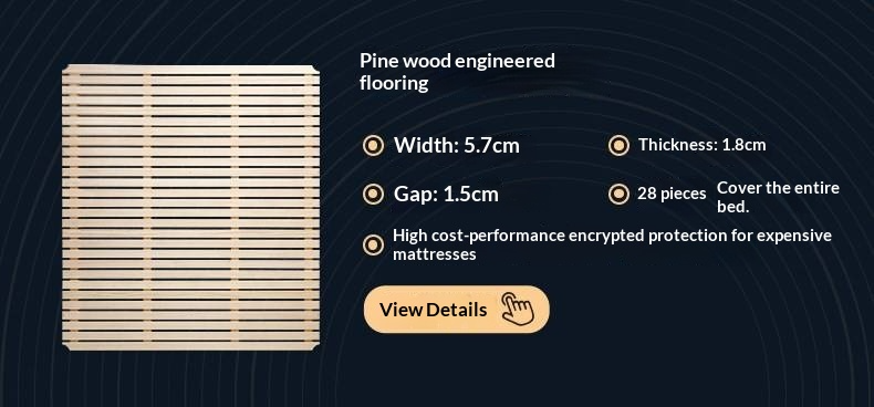 Ash, Beech Solid Wood Modern Simple Luminous Bed