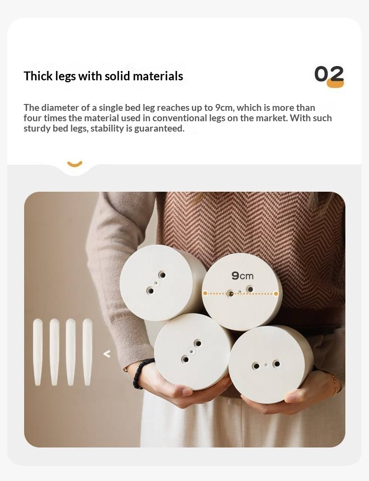 Pine Solid Wood Platform Bed, Headboard-Free Bed, Floor-Standing Floating Bed