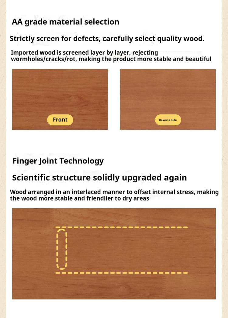 Solid Rubberwood American Retro Style Children's Nightstand