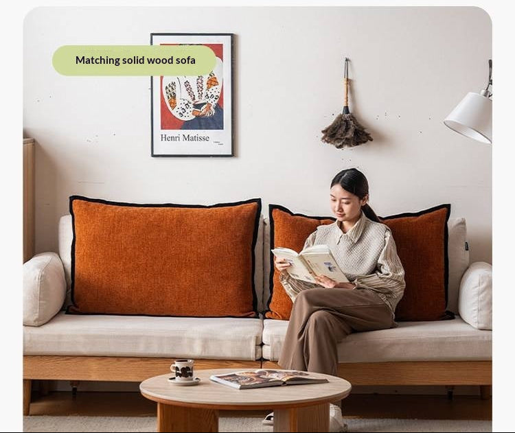 Vintage Style Bed Headboard Pillow with High Backrest Support