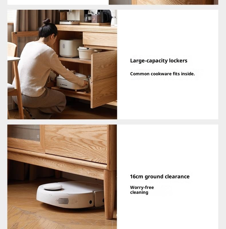 Oak Solid Wood Modern Sideboard