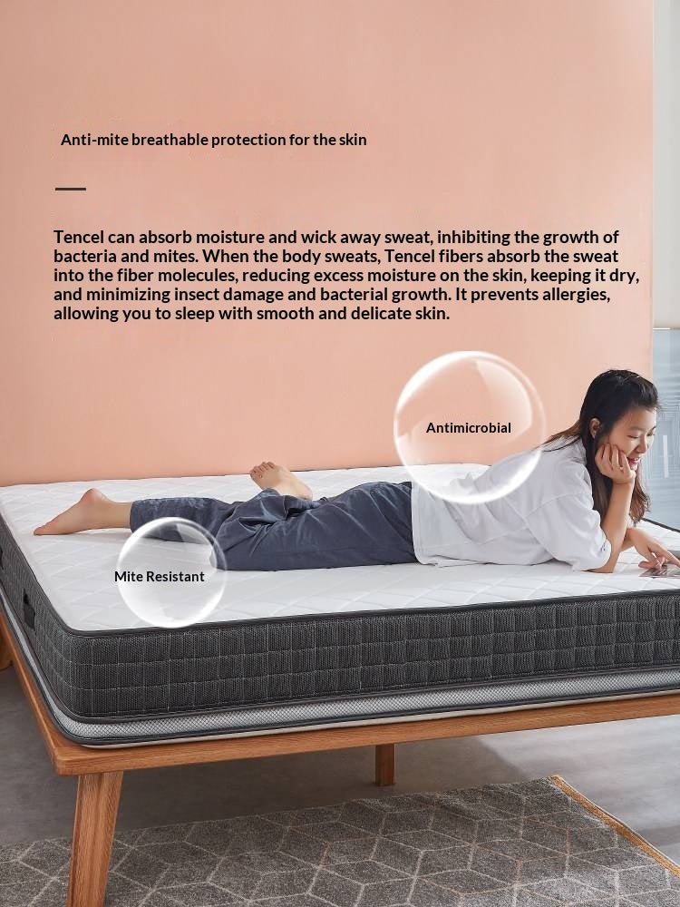 Latex Zero-Glue Mattress with Natural Jute Cover — Eco-Friendly, Soft, Thick Mattress with Independent Springs