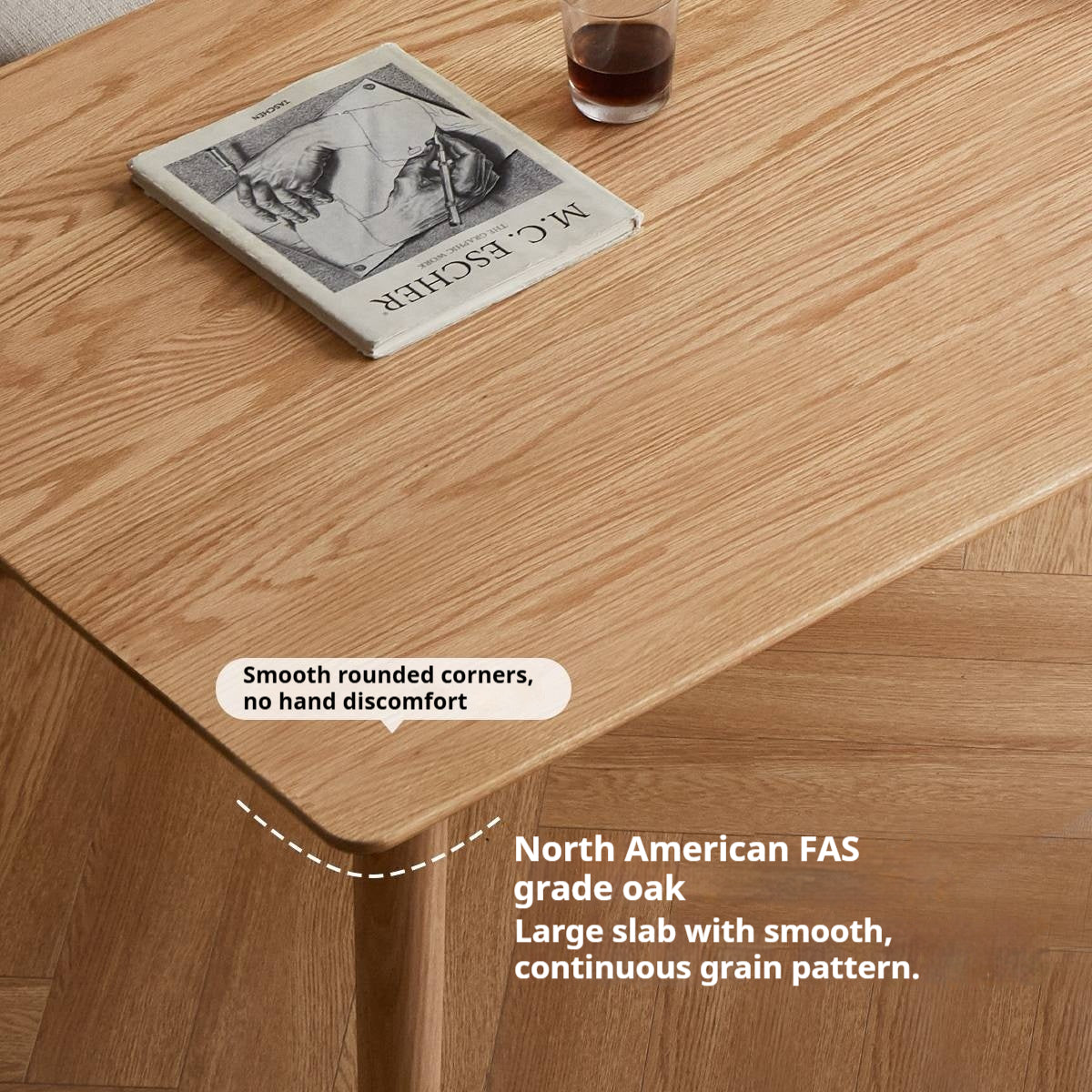 Oak Solid Wood Rectangular Nordic Dining table