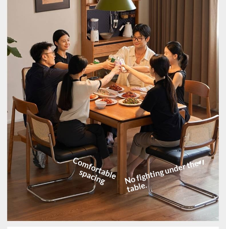 Cherry Solid Wood Vintage Style Dining Table